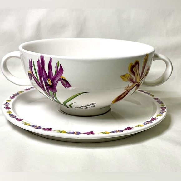 Iris Soup bowl with saucer.Like new. - Picture 2 of 12